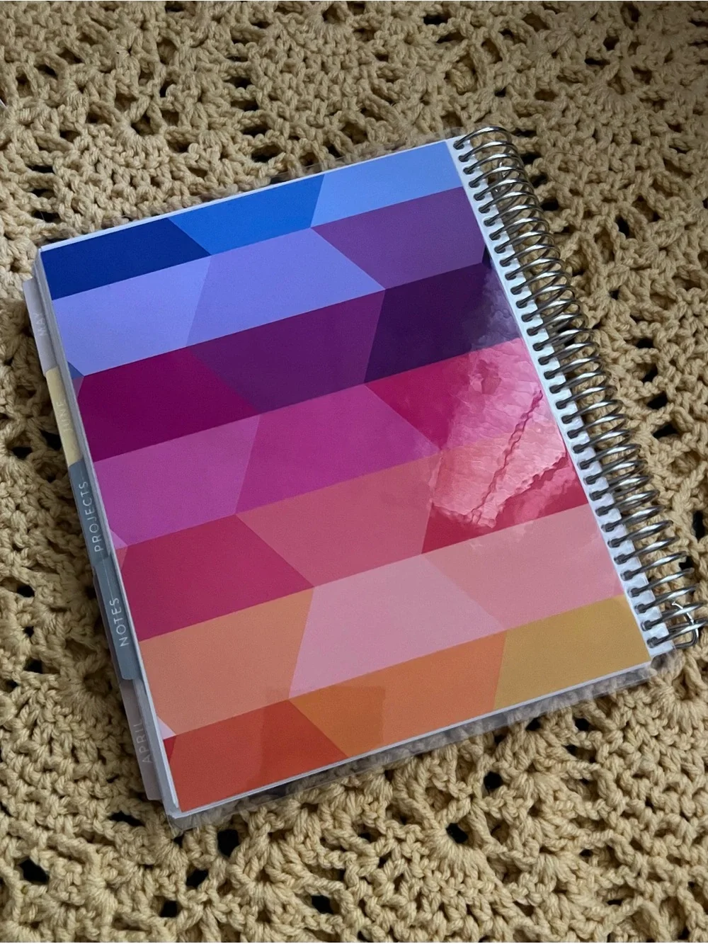 Erin Condren Academic Planner - Pink, Purple, Blue & Peach Geometric Cover
